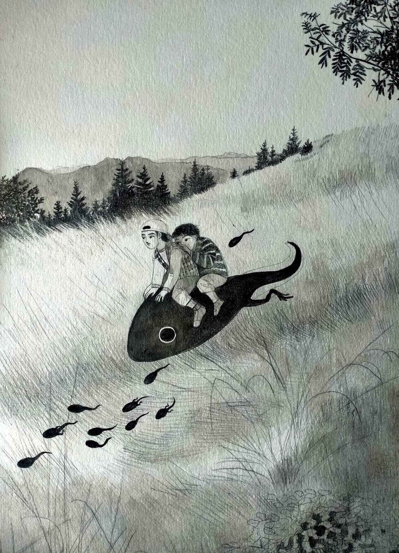 Disegno preparatorio a matita